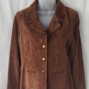 Urban Outfitters BDG Brown Suede Leather Jacket L